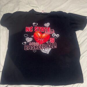 Anvil Black NC State Girls Basketball Tee